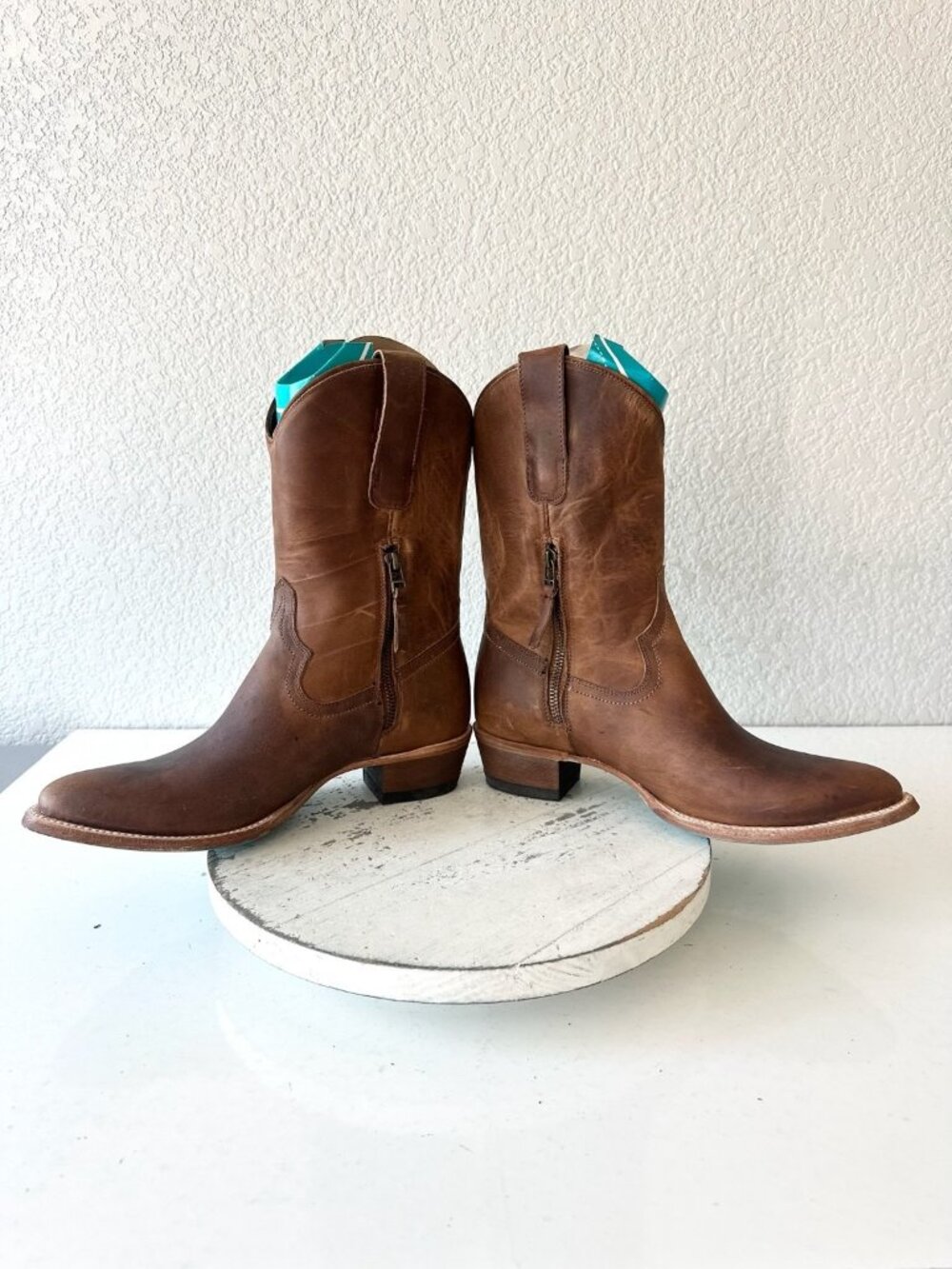Lane PLAIN JANE Desert Clay Midi Cowboy Boots Brown Western Cowgirl Short 10 - Picture 8 of 11